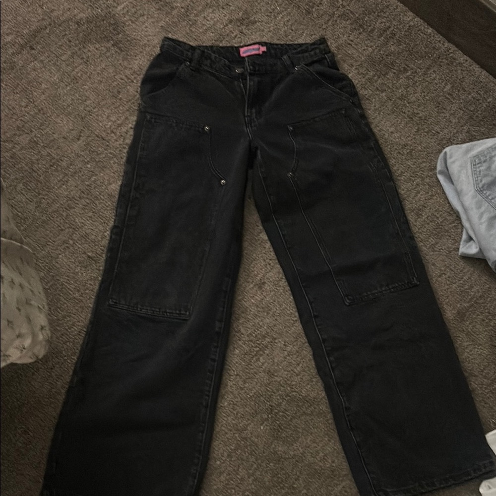 Edikted Charcoal Utility Pants